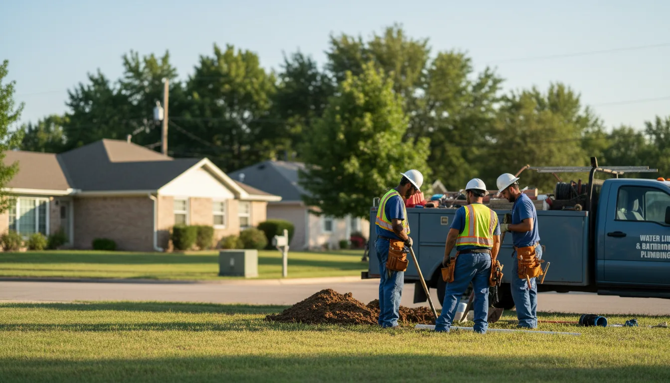 Residential water line and bathroom plumbing service in Glassport, PA
